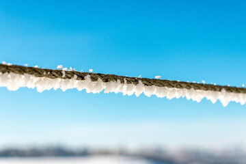 Weidezaun im Schnee