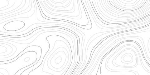 Abstract wavy topographic map. Abstract wavy and curved lines background. Abstract geometric topographic contour map background. - obrazy, fototapety, plakaty