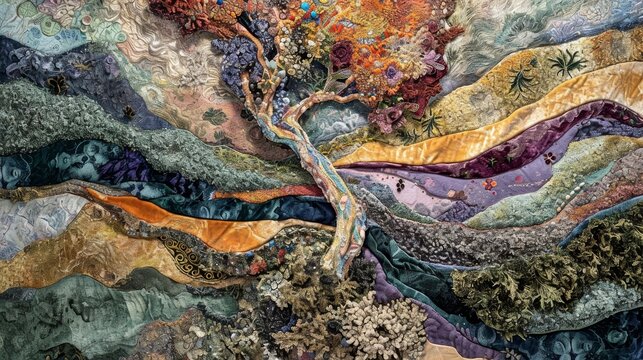 Earthly Tapestry: A Ground's Journey Through Seasons