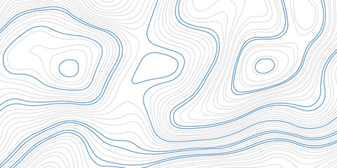 Topographic contour map, topographic map line. Abstract geographic wave grid line map. Geographic mountain relief background. - obrazy, fototapety, plakaty