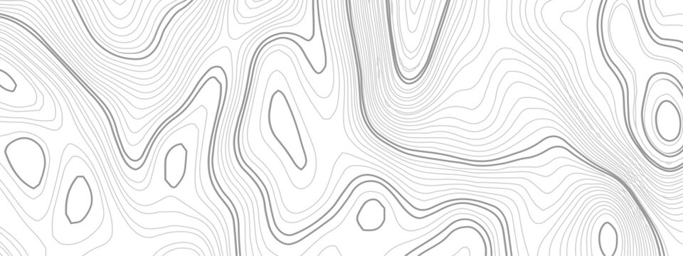 Abstract Black And White Wavy Topography Map Background. Topography Relief And Topographic Map Wave Line Background.