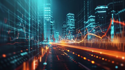 Fototapeta premium Financial Nexus: Converging Paths to Success