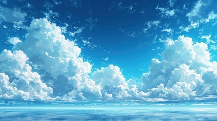 Art Blue Soft Sky, Background Banner HD