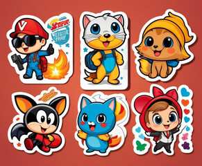 Fototapeta premium cartoon animal icons set