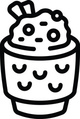 Pumpkin spice latte icon outline vector. Cafe cream. Mug dark iced