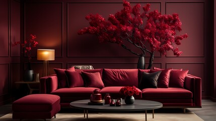 A rich maroon solid color background that exudes a sense of depth and elegance. The deep red-brown hue creates a sophisticated and refined atmosphere, adding a touch of luxury to any design