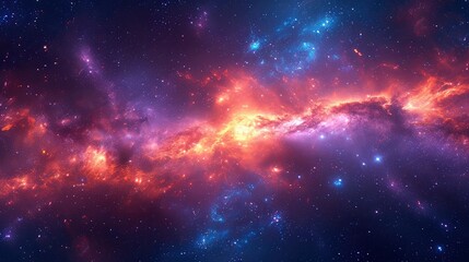Beautiful Galaxy Cluster Stars Space Night, Background Banner HD