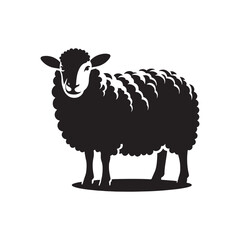 Lambent Glow: Lamb Silhouette Set Bathed in the Lambent Glow of Nature's Ethereal Illumination - Lamb Illustration - Lamb Vector - Lamb Silhouette
