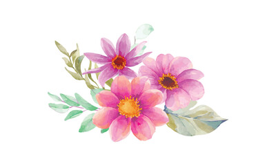 watercolor flower illustration, watercolor flower vector art, simple watercolor flower vector