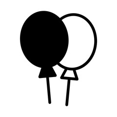 Balloon solid glyph icon