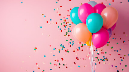 Colorful Balloons Floating in the Air at a Celebration