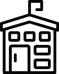 Kid school building icon outline vector. Area instructive. Child care