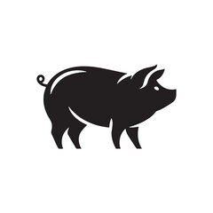 Radiant Oink: A Collection of Playful Pig Silhouettes in a Vibrant Display of Swine Elegance - Pig Illustration - Pig Vector
