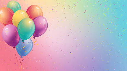 Colorful Cluster of Balloons Floating in the Air
