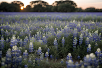 A field of bluebonnet flowers