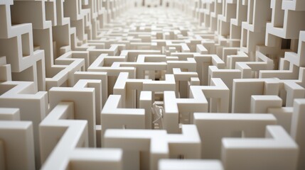 Ultramodern maze with many dead ends UHD wallpaper
