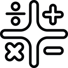 Obraz premium Kid mathematics icon outline vector. Learning day care. Care nanny