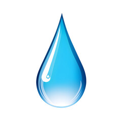 Blue Droplet Illustration with Transparent Background