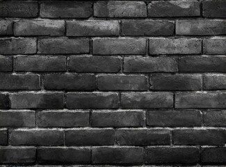 black brick wall, dark background for design