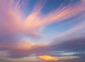 Naklejka na ściany i meble Abstract background. Sky. Pink sky Blue sky. The clouds. Sunset.