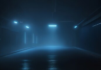 A dark empty street dark blue background an emp