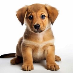 puppy, on a white background