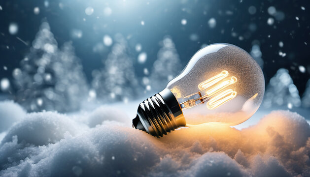Light Bulb in the Snow, Solution Idea and Creativity, using Generative ai