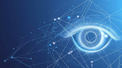 Technological digital eye background.Digital eye, data network and cyber security technology, vector background. Futuristic emphasis of virtual cyberspace, internet security. high quality photos.