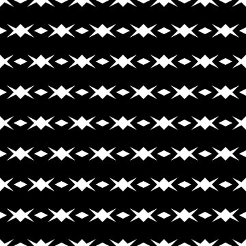 Seamless pattern. Diamonds, shapes wallpaper. Rhombuses, figures ornament. Ethnic motif. Shapes background. Geometric backdrop. Digital paper, textile print, web design, abstract. Vector artwork