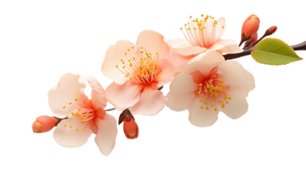 Apricot Beauty flower isolated on a transparent background