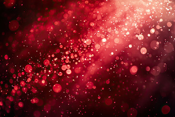 Ruby red particle abstract bokeh background