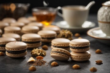 coffee and macaroons (Earl Grey Macaron)