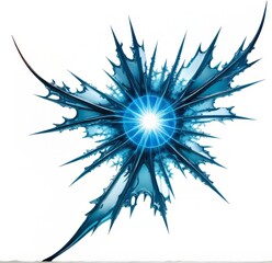 Obraz premium blue star snowflake explosion art style