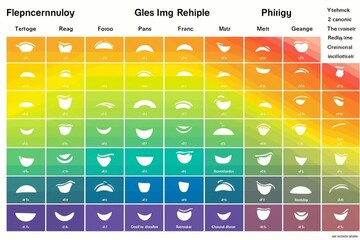 A chart visualizing a range of emotions for mental health therapy and office decor. Generative AI