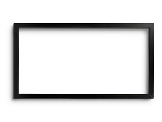 Minimalist Black Metal Floating Frame Picture frame isolated on white background, Empty Space for Art and Photography Decoration