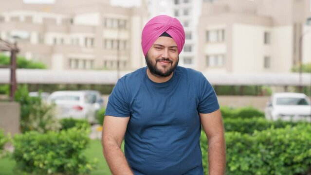Sikh Indian Man Doing Adab