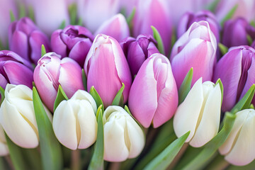 Beautiful big bunch of tullips 