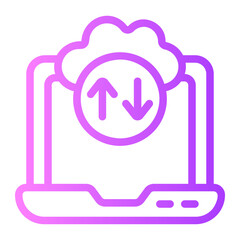 Obraz premium backup file gradient icon