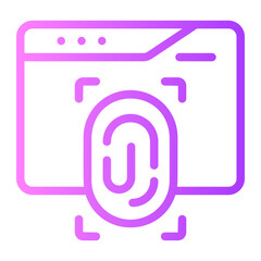 finger scanner gradient icon