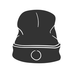 Knit Hat Icon Silhouette Illustration. Accessory Vector Graphic Pictogram Symbol Clip Art. Doodle Sketch Black Sign.