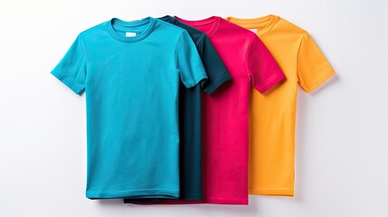 Vivid fashion: Explore a colorful t-shirt isolated