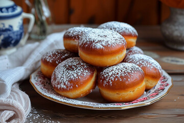 Polish paczki donuts confectionery