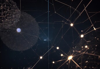 abstract technology particles mesh background