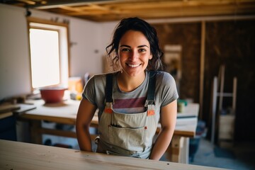 Confident female artisan in her workshop