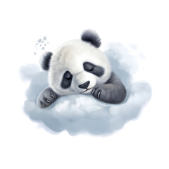 heartwarming realistic illustration of a panda