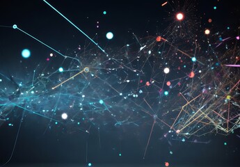 abstract technology particles mesh background