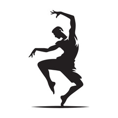 Tango of Tranquility: Dancing Person Silhouette Set Unfolding the Intimate Tango of Silhouetted Tranquility - Dancing Person Illustration - Dancing Vector
