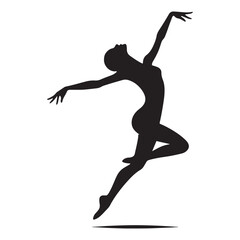 Fototapeta na wymiar Whirlwind of Whimsy: A Mesmerizing Array of Dancing Person Silhouettes in a Spirited Dance of Creativity - Dancing Person Illustration - Dancing Vector - Dance Silhouette 