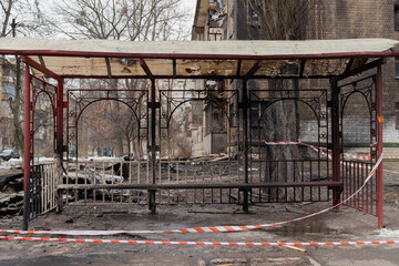 Kyiv, Ukraine - January 23, 2024: Early in the morning, the Russians fired missiles at Kyiv. a...