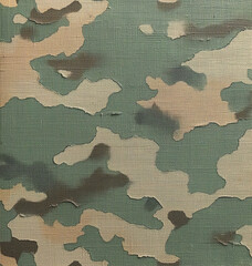 Watercolor background of military camouflage pattern for military uniform. Military pattern background.